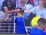 Tennis player whose cap was SNATCHED from child by selfish US Open fan responds to shocking act and issues message to youngster at centre of row